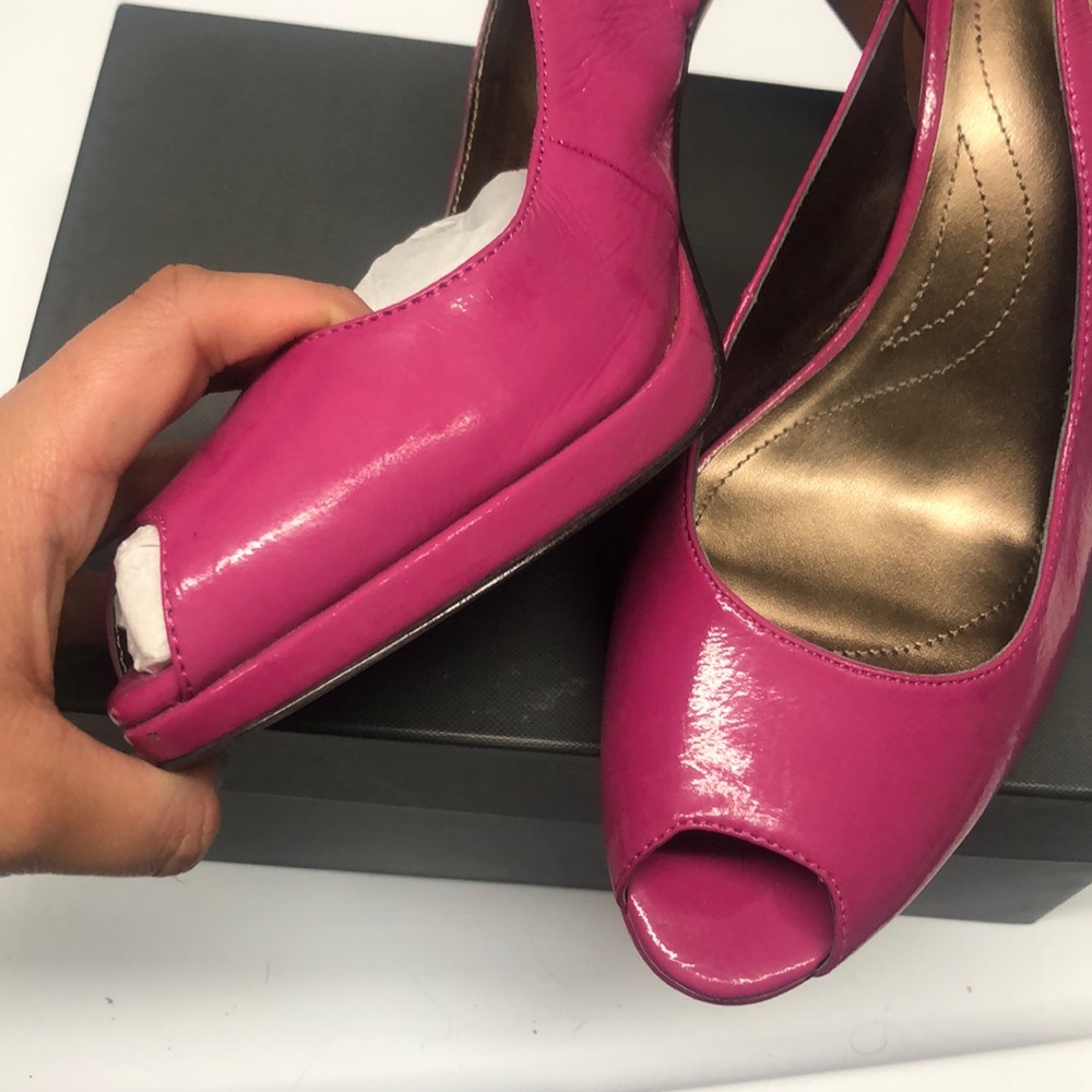 Tahari Pink Peep Toe Heels